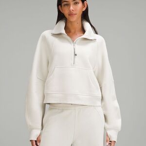 🍋Lululemon🍋 oversized Scuba Funnel-neck Half Zip in Bone XS/S